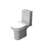 Kartell Ozone Rimless Comfort Height Close Coupled Toilet With Cistern And Soft Close Seat - Gloss White