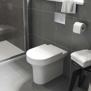 Kartell Ozone Rimless Back To Wall Toilet With Soft Close Seat - Gloss White - Image 2