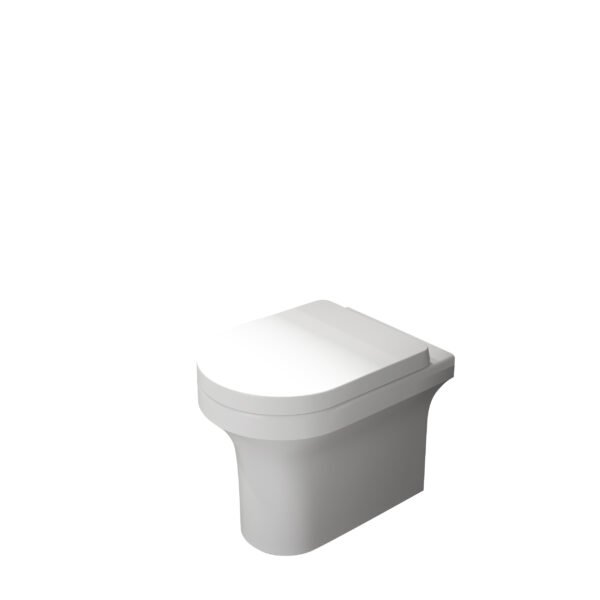 Kartell Ozone Rimless Back To Wall Toilet With Soft Close Seat - Gloss White
