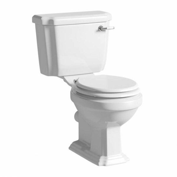 Kartell Astley Close Coupled Toilet With Cistern And Soft Close Seat - Gloss White