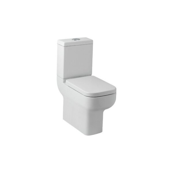Kartell Options Rimless Comfort Height Close Coupled Toilet With Cistern And Soft Close Seat - Gloss White
