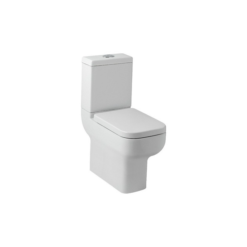 Kartell Options Rimless Comfort Height Close Coupled Toilet With Cistern And Soft Close Seat - Gloss White