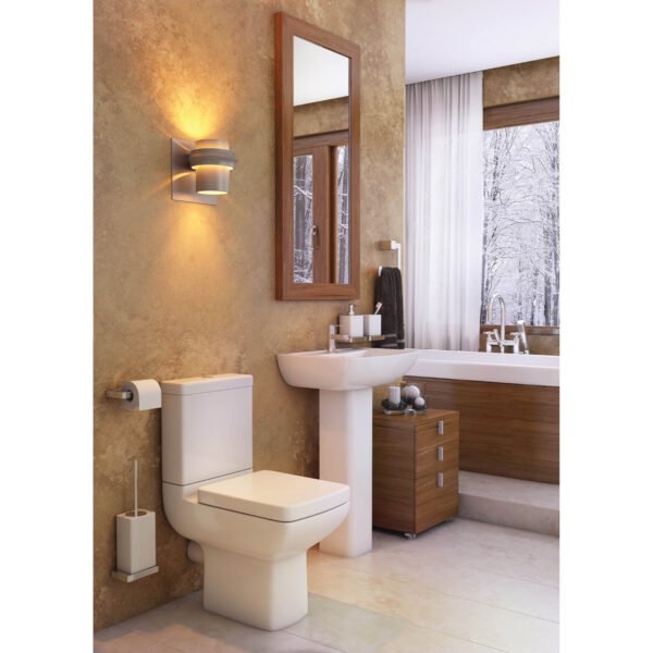 Kartell Pure Basin With Full Pedestal - 550mm Wide - 1 TH - Gloss White - Image 2