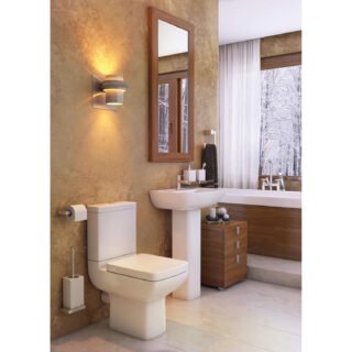 Kartell Pure Close Coupled Toilet With Cistern And Soft Close Seat - Gloss White - Image 2