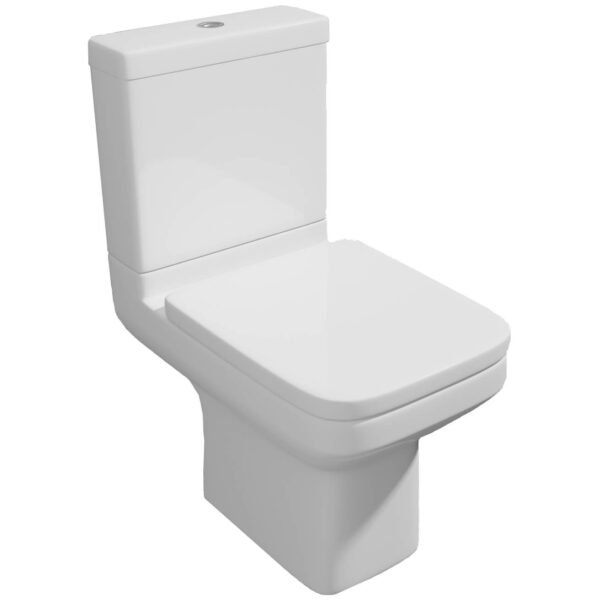Kartell Trim Close Coupled Toilet With Cistern And Soft Close Seat - Gloss White