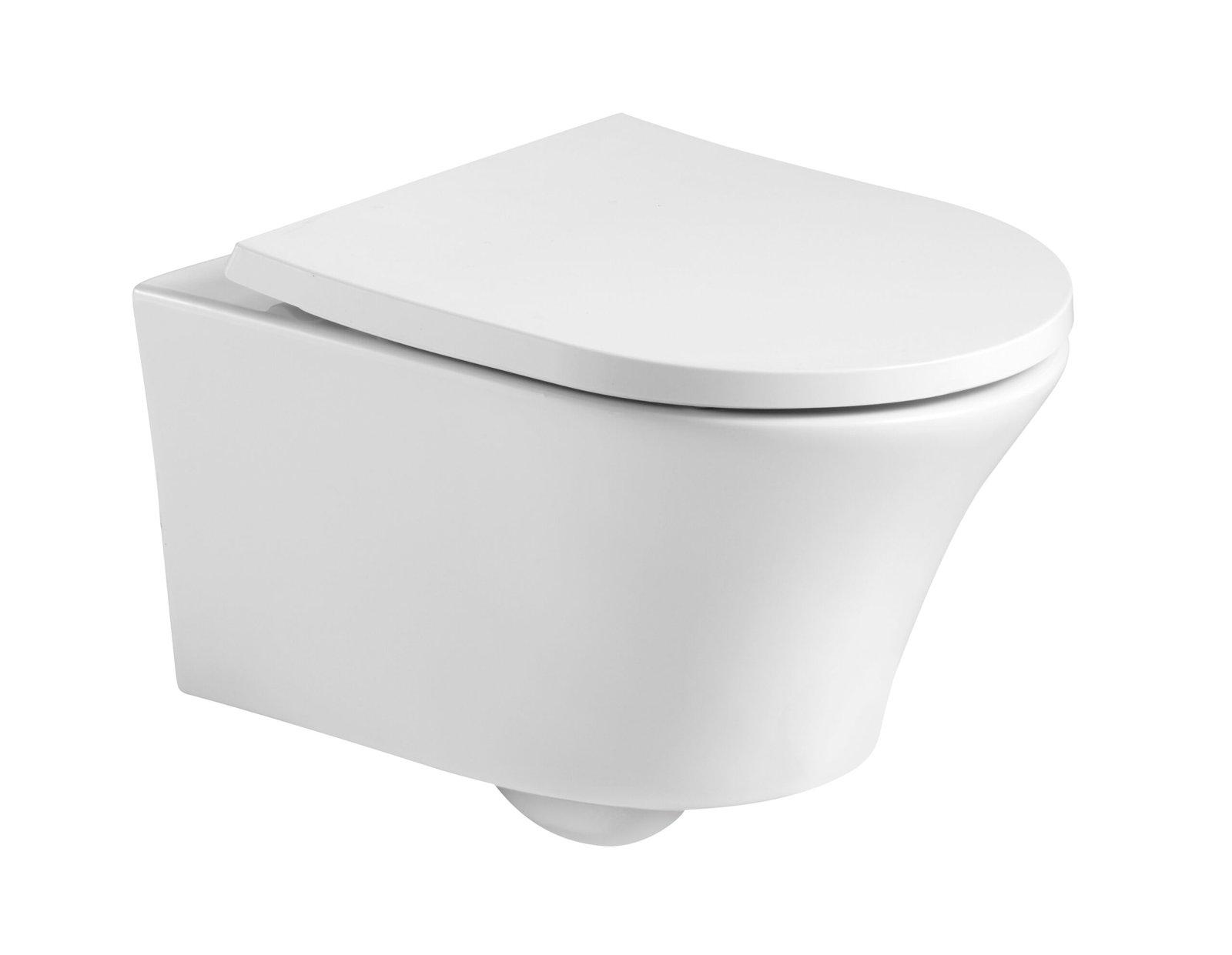 Kartell Kameo Rimless Wall Hung Toilet With Soft Close Seat - Gloss White