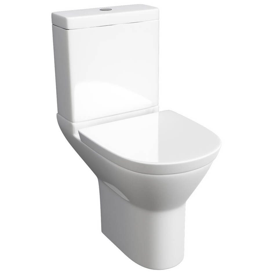 Kartell Project Round Close Coupled Toilet With Cistern And Soft Close Seat - Gloss White