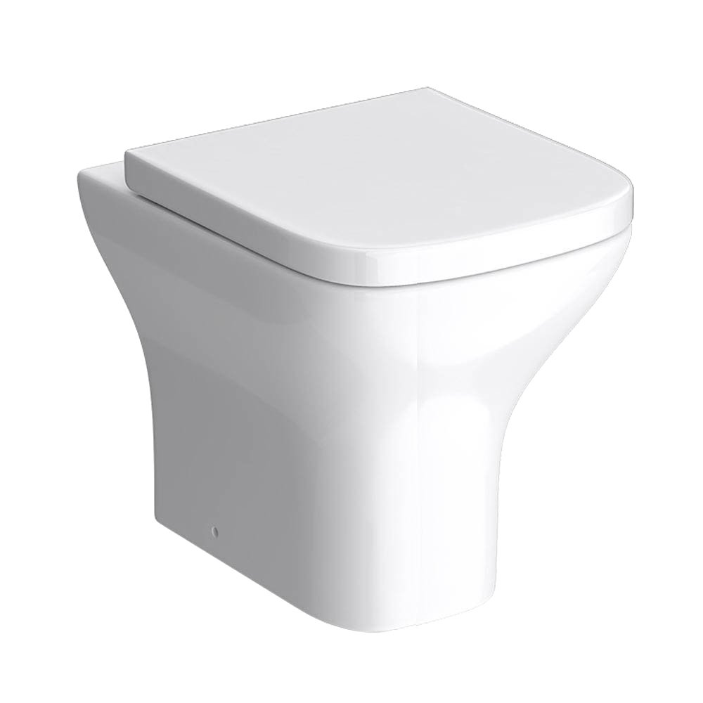 Kartell Project Square Back To Wall Toilet With Soft Close Seat - Gloss White