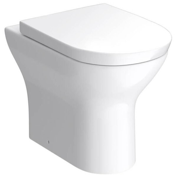 Kartell Project Round Back To Wall Toilet With Soft Close Seat - Gloss White