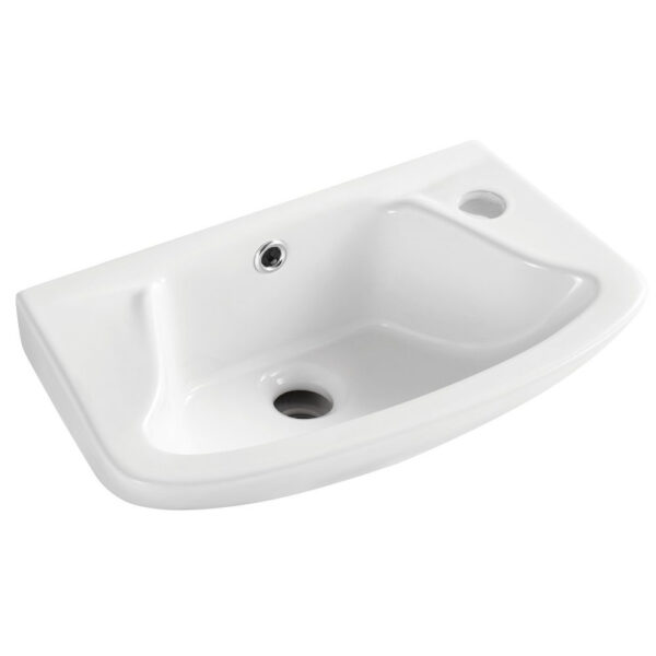 Kartell Proton Wall Hung Cloakroom Basin - 460mm Wide - Neutral White