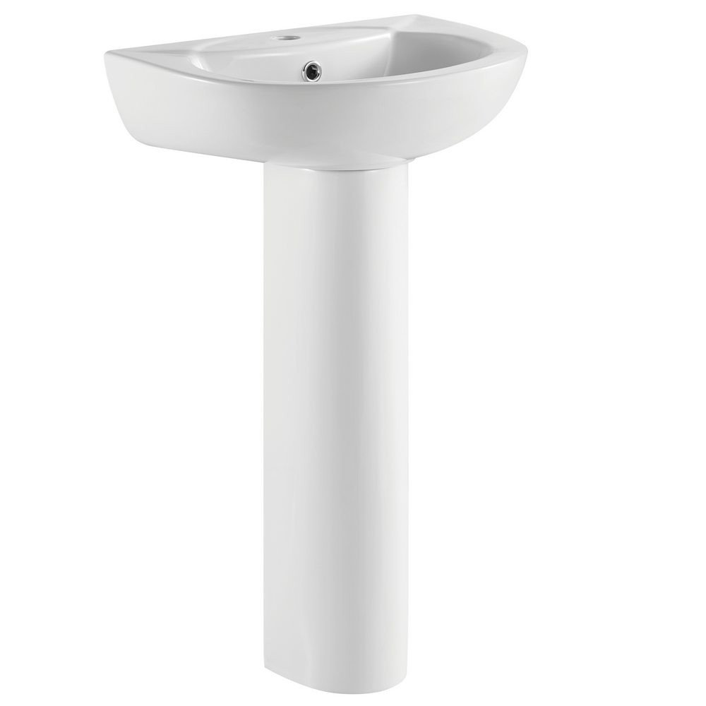 Kartell Proton Basin With Full Pedestal - 485mm Wide - 1 TH - Neutral White