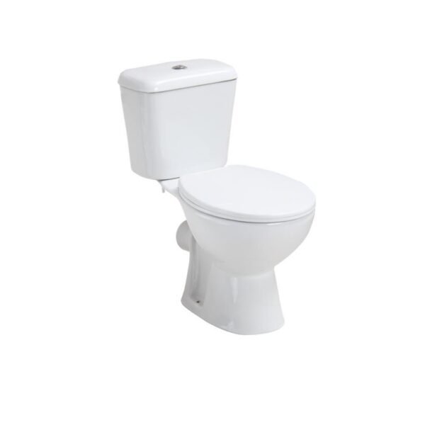 Kartell Proton Rimless Close Coupled Toilet With Cistern And Soft Close Seat - Gloss White