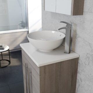 Kartell Purity 2 Drawer Floorstanding Vanity Unit With Sit On Basin And Worktop - 600mm Wide - No TH - Image 2