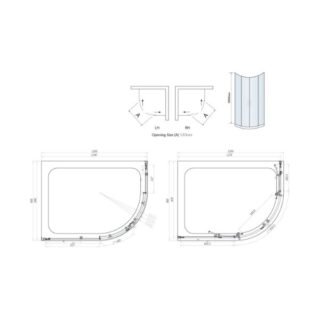 Scudo S6 Double Door Offset Quadrant Shower Enclosure - Image 5
