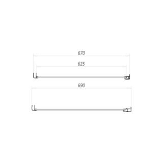 Scudo S6 6mm Pivot Shower Door With Side Panel - Chrome - Image 8