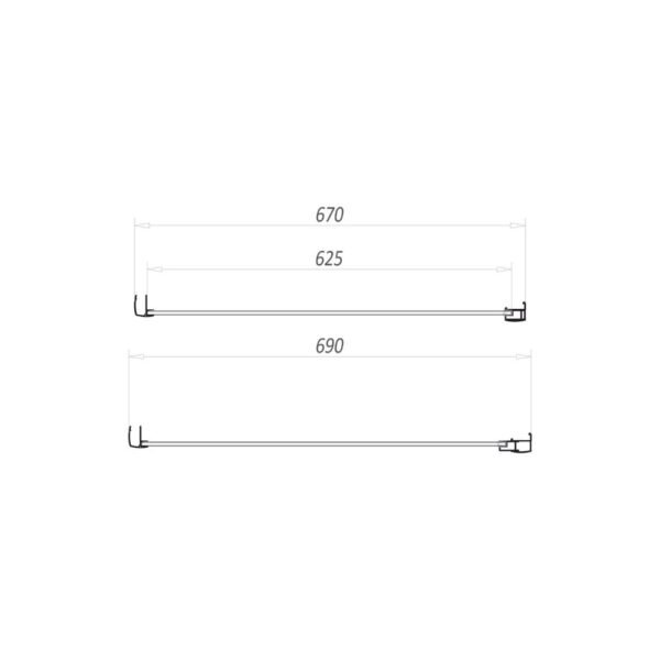 Scudo S6 6mm Pivot Shower Door With Side Panel - Chrome - Image 8