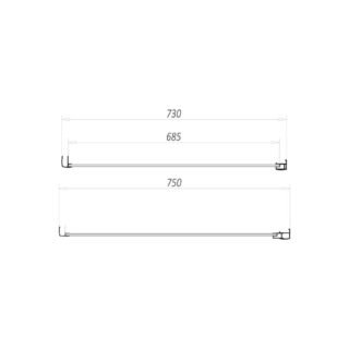 Scudo S6 6mm Pivot Shower Door With Side Panel - Chrome - Image 9