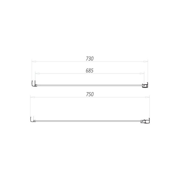 Scudo S6 6mm Pivot Shower Door With Side Panel - Chrome - Image 9
