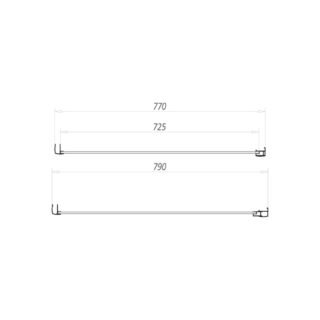 Scudo S6 6mm Pivot Shower Door With Side Panel - Chrome - Image 10