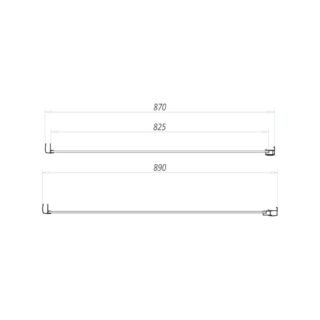 Scudo S6 6mm Pivot Shower Door With Side Panel - Chrome - Image 11