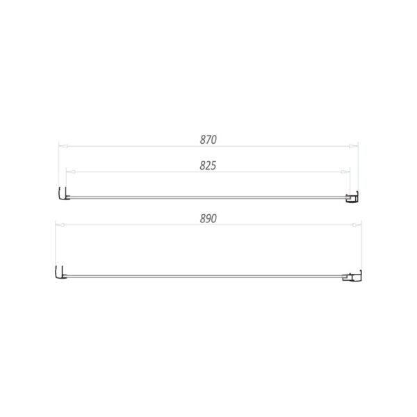 Scudo S6 6mm Pivot Shower Door With Side Panel - Chrome - Image 11