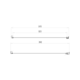 Scudo S6 6mm Pivot Shower Door With Side Panel - Chrome - Image 12