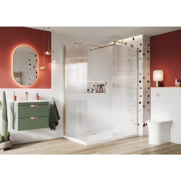 Scudo S8 Wetroom Panel - 8mm Fluted Glass