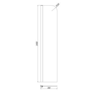 Scudo S6 Fixed Radius Bath Screen - Image 2