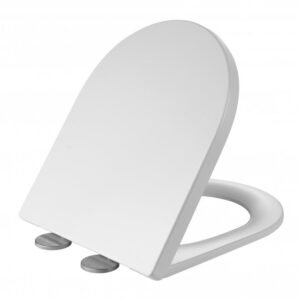 Kartell Superslim D Shaped Sandwich Soft Close Seat - Gloss White