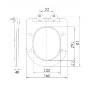 Kartell Superslim D Shaped Sandwich Soft Close Seat - Gloss White - Image 3