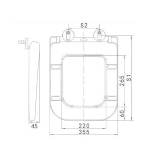 Kartell Options Premium Soft Close Toilet Seat - Gloss White - Image 2