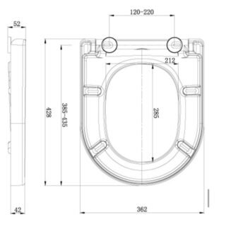 Scudo Spa Luxury Heavyweight Wrap Over Toilet Seat - White - Image 2
