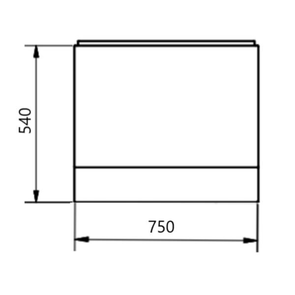 Kartell Standard Bath End Panel - Gloss White - Image 2