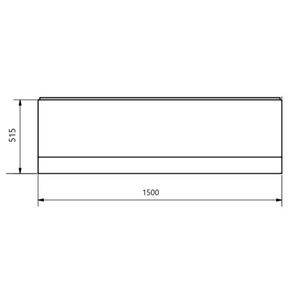 Kartell Standard Bath Front Panel - Gloss White - Image 3