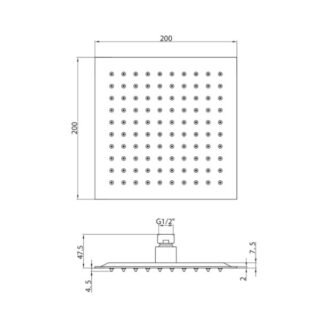 Scudo Square Shower Head - Image 2