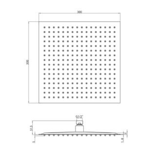 Scudo Square Shower Head - Image 3