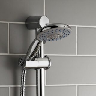 Kartell Plan 1 Outlet 2 Handle Thermostatic Concealed Shower Valve With Adjustable Slide Rail Kit - Chrome - Image 2
