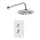 Kartell Plan 1 Outlet 2 Handle Thermostatic Concealed Shower Valve With Fixed Shower Head and Arm - Chrome