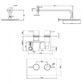 Kartell Plan 1 Outlet 2 Handle Thermostatic Concealed Shower Valve With Fixed Shower Head and Arm - Chrome - Image 4