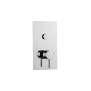 Kartell Plan 1 Outlet Round Push Button Thermostatic Concealed Shower Valve - Chrome