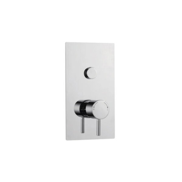 Kartell Plan 1 Outlet Round Push Button Thermostatic Concealed Shower Valve - Chrome