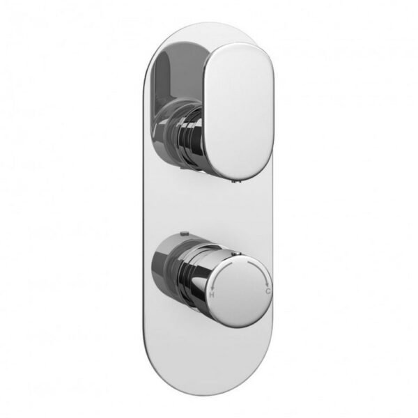 Kartell Logik 2 Outlet 2 Handle Thermostatic Concealed Shower Valve With Diverter - Chrome