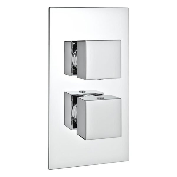 Kartell Pure 1 Outlet 2 Handle Thermostatic Concealed Shower Valve - Chrome