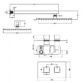 Kartell Pure 1 Outlet 2 Handle Thermostatic Concealed Shower Valve With Fixed Shower Head and Arm - Chrome - Image 2