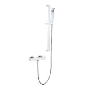 Kartell Pure 1 Outlet Thermostatic Exposed Shower Valve With Slide Rail Kit - Chrome