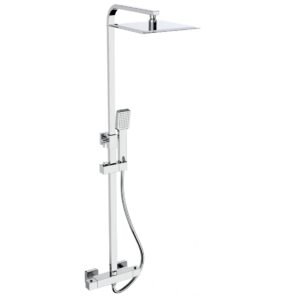 Kartell Pure 2 Outlet Thermostatic Exposed Shower Valve With Shower Kit - Chrome