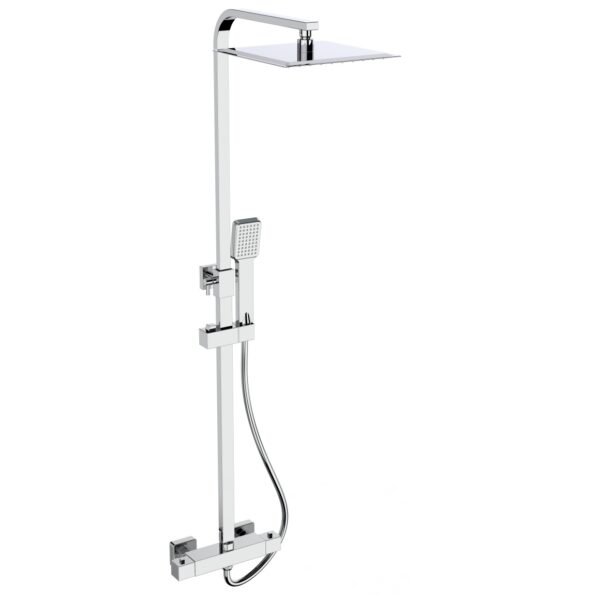 Kartell Pure 2 Outlet Thermostatic Exposed Shower Valve With Shower Kit - Chrome