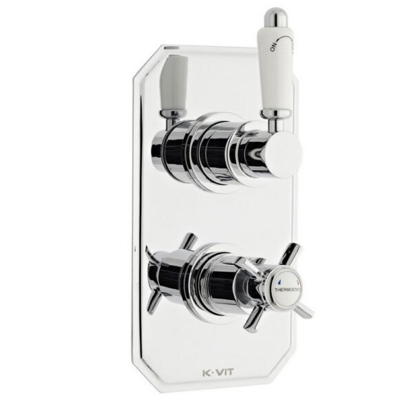 Kartell Klassique 1 Oultlet 2 Handle Thermostatic Concealed Shower Valve - Chrome