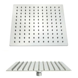 Kartell Square Wall Mounted Shower Head – Chrome - 300mm x 300mm