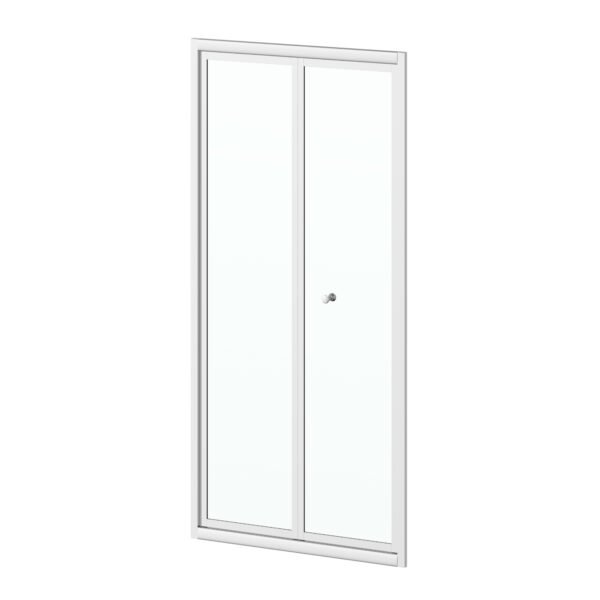 Kartell KV6 Recessed Bi-Fold Shower Door - 4mm Glass - Chrome